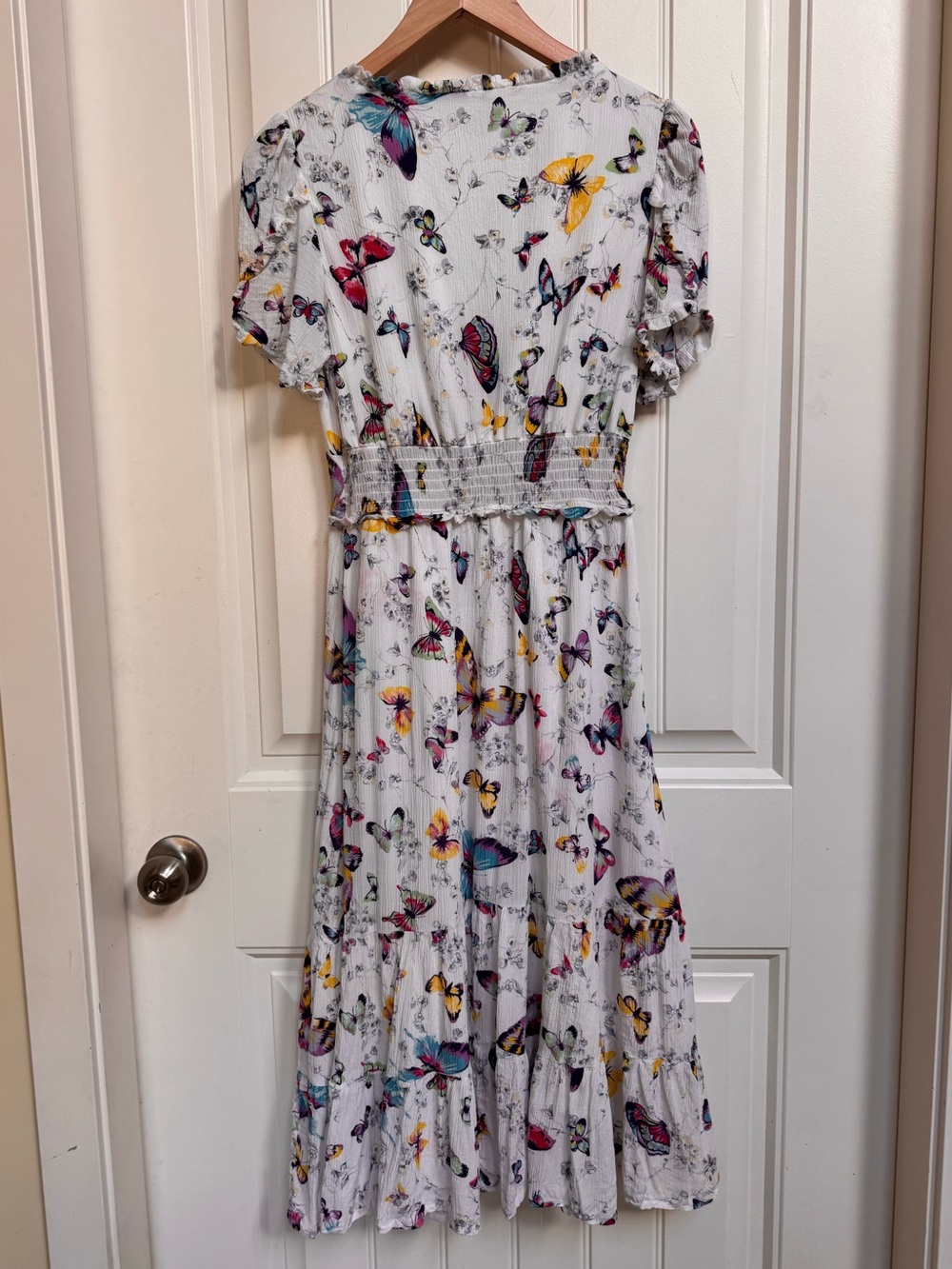 Betsey Johnson Butterfly Dance Midi Tiered Dress. Size S - Picture 4 of 8